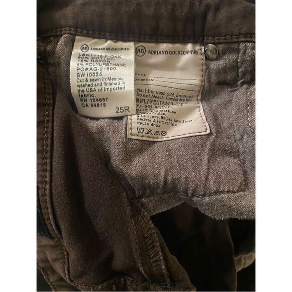 AG Adriano Goldschmied Women’s Jeans Regular Fit The Stilt Cigarette Leg Sz 25R - Picture 6 of 6